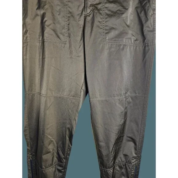 Athleta Radiant Jogger Pants Tapered Leg Zip Ankle Shiny Women Size 8 Tall - Picture 9 of 11